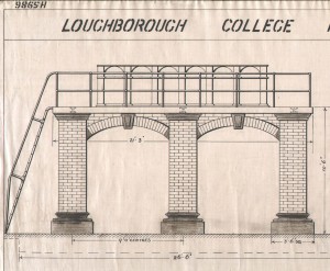 Detail of drawing for foundations for the Watt Beam Engine 1934 (Loughborough University Archives)